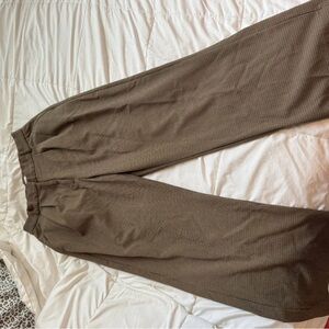 Abercrombie & Fitch Brown Textured Trousers